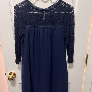 Lily Rose Midnight Blue Lace Dress